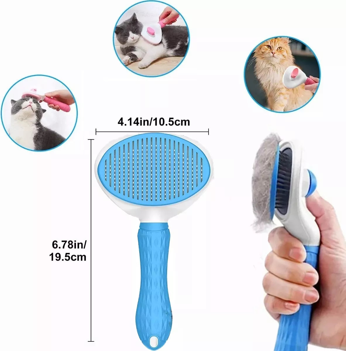 🐶🐱 Cepillo Removedor de Pelo para Mascotas – Autolimpiante